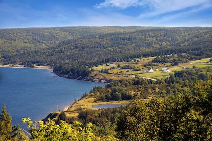 A view from a lookoff on Route 4 in Cape Breton, N.S., is pictured. (CTV/Darryl Reeves)
