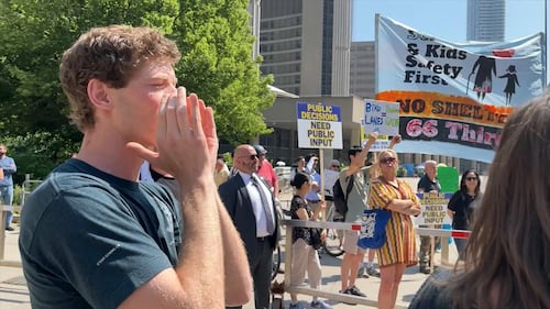 Protest alleging mismanagement at Toronto City Hall met with counterprotest