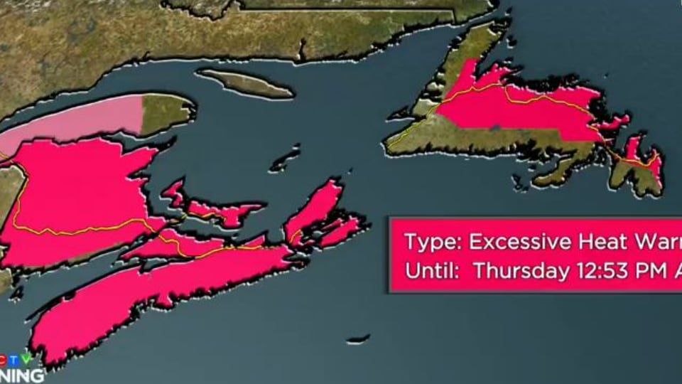 Excessive heat and air quality warnings in parts of eastern Canada