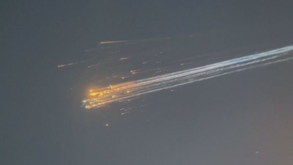 Spectacle in the sky: Debris from rocket explosion disrupts airline traffic