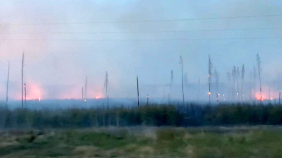 Two of Saskatchewan's largest wildfires merge