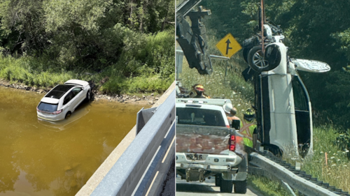 Teen charged after crash sends car into river